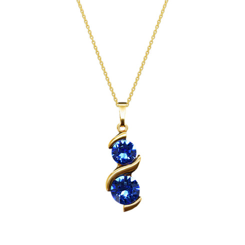 Kulonas "Piena Ceļš (Sapphire)" su Swarovski™ kristalais